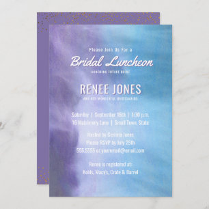 Bridal Luncheon Pastel Lavender Purple Blue Invitation