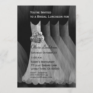 Bridal Luncheon Pretty Bridesmaid Dresses Invitation