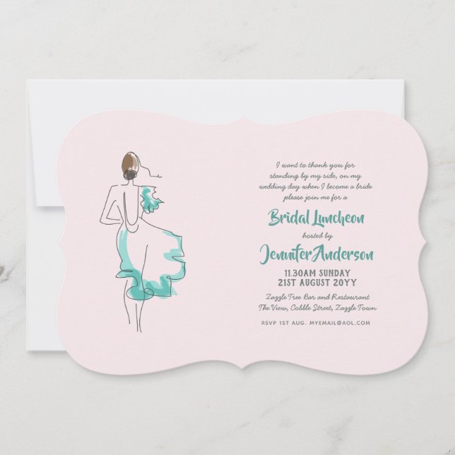 Bridal Luncheon - thank you to Bridesmaids etc Inv (Front)