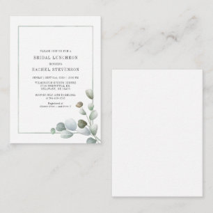 Bridal Luncheon Watercolor Eucalyptus Greenery Card
