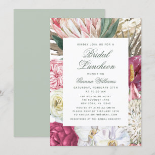 Bridal Luncheon Watercolor Floral Bridal Shower Invitation