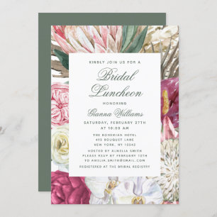 Bridal Luncheon Watercolor Floral Bridal Shower Invitation