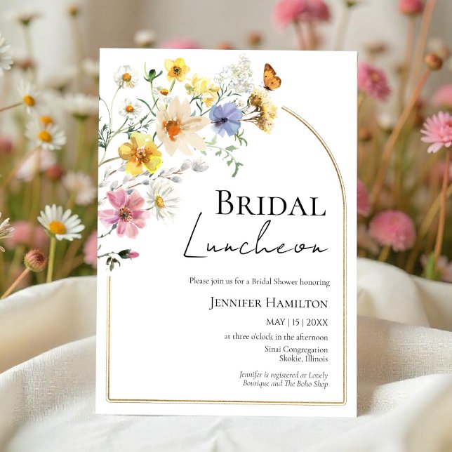 Bridal Luncheon | Wildflower Boho Bridal Shower Invitation (Creator Uploaded)