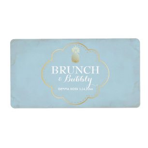 Bridal or Baby Shower Mini Champagne Label