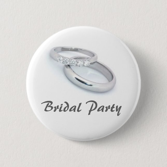 Bridal Party 6 Cm Round Badge (Front)