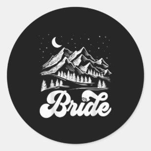 Bridal Party Bride Bachelorette Party Bridesmaid H Classic Round Sticker