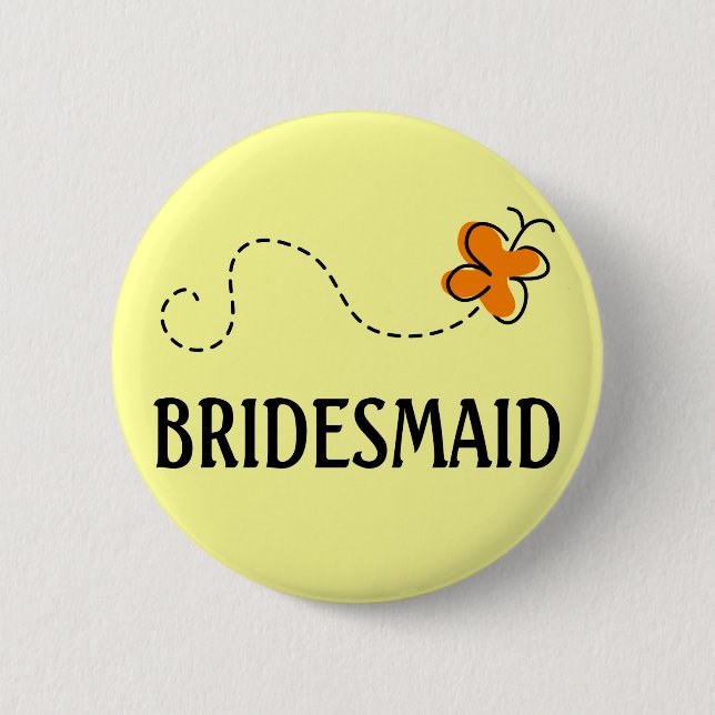 Bridal Party Bridesmaid Button (Front)