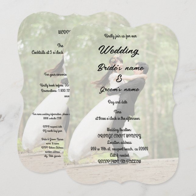 Bridal party celebration  invitation (Front/Back)
