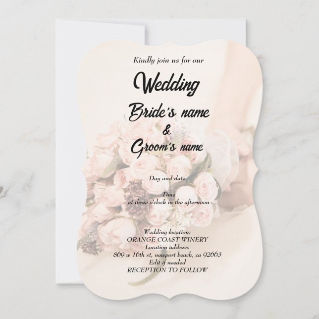 Bridal party celebration  invitation (Front)
