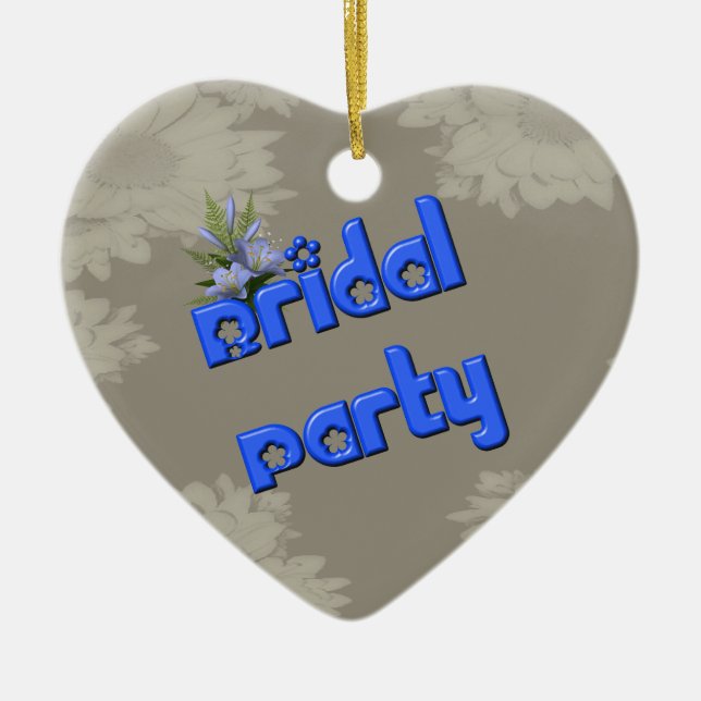 Bridal Party Customisable Wedding Ornament (Front)