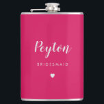 Bridal Party EDITABLE COLOR Personalised Flask<br><div class="desc">Visit our website www.berryberrysweet.com for stylish stationery designs and custom gifts!</div>