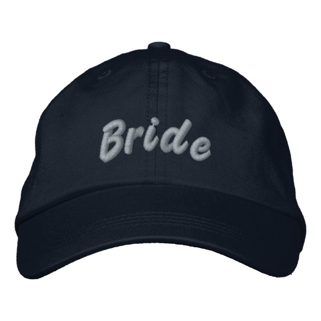 Bridal Party Embroidered Hat, Custom Bride Wedding Embroidered Hat (Front)