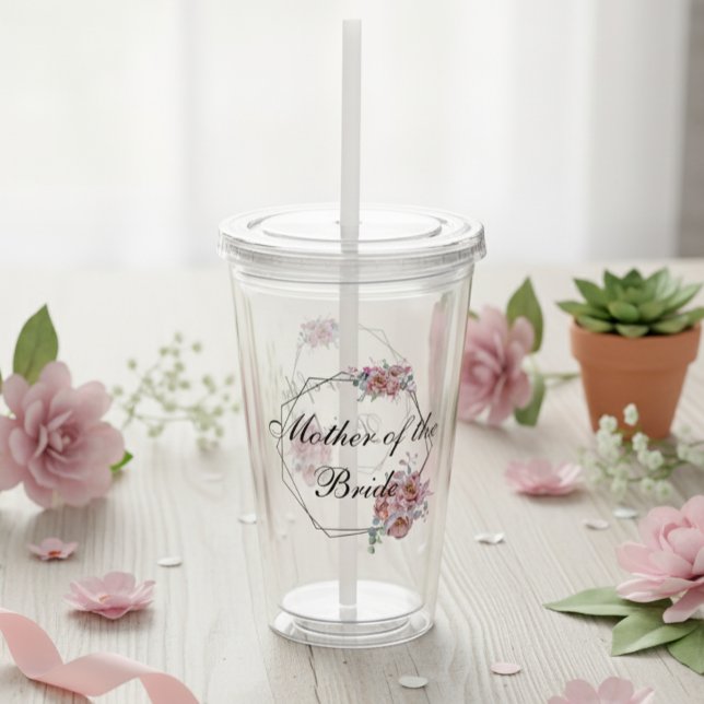 Bridal Party Gift Customise Mother of the Bride Acrylic Tumbler (Creator Uploaded)