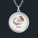 Bridal Party Gifts, I Do Crew, Sunflowers, Roses Silver Plated Necklace<br><div class="desc">The Bridal party "I Do Crew" gift silver plated necklace or locket.  Show your friends and family what a special part of your big day they really are. Personalise the necklace with her name or leave the name part blank.</div>