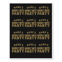 Bridal Party Gold Bachelorette Party Tattoos