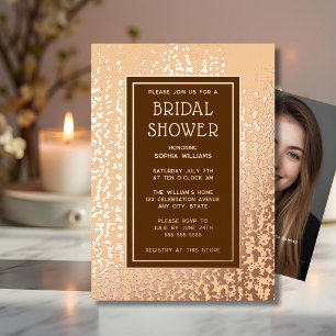 Bridal Party Invite Card Glam Rose Gold Template