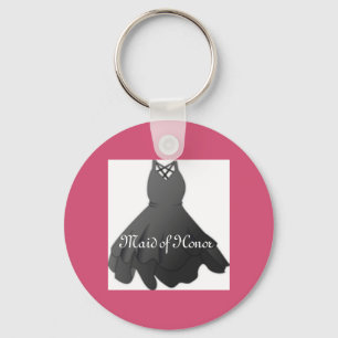 Bridal Party Key Ring Pink Maid of Honour Keychain