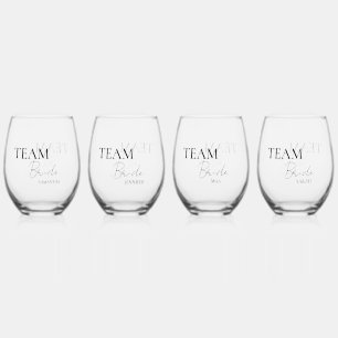 Bridal Party Personalised Stemless Wine Glass