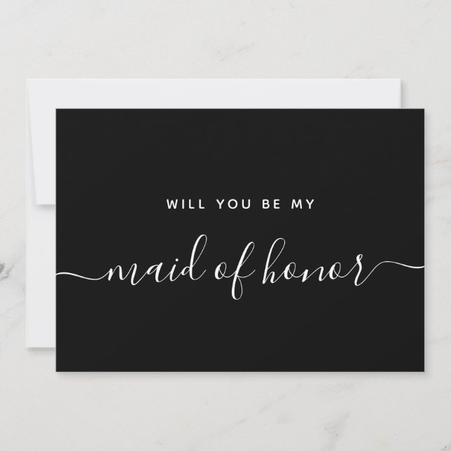 Bridal Party Proposal Will You Be My Maid Of Honou Invitation (Front)