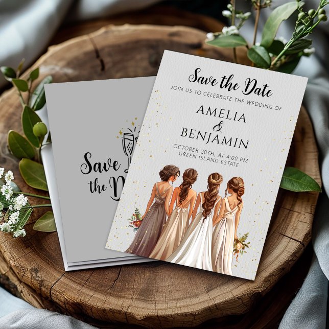 Bridal Party Save the Date Wedding Invitation (Creator Uploaded)