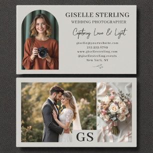 Bridal Photographer Photo Script Professional Business Card