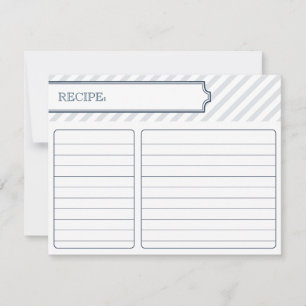 Bridal Recipe Card     Peacock Blue