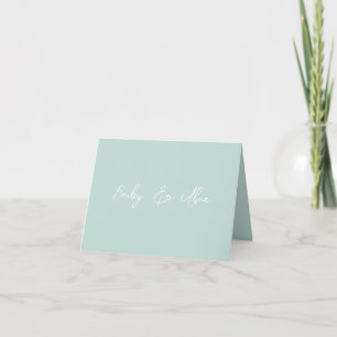 Bridal Seaglass Solid Personalised Note Card