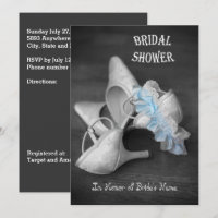 Bridal Shoes and Garter Belt Bridal Shower Invite