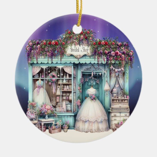 BRIDAL Shop  Ceramic Ornament (Front)