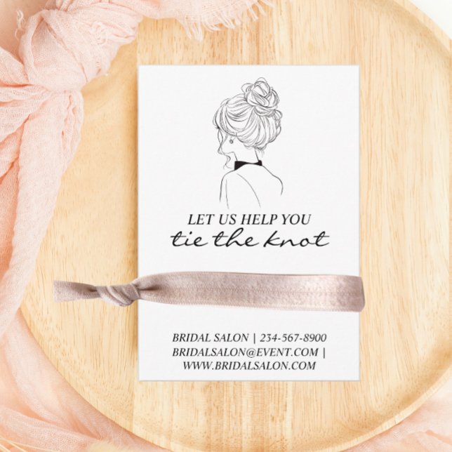 Bridal Show Promotional Hair Tie Scrunchie Holder Enclosure Card (Creator Uploaded)