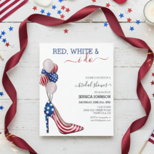 Bridal Shower 4th of July Red white Blue