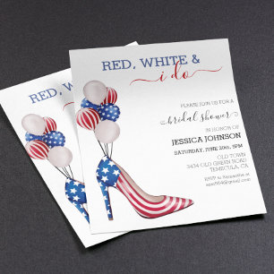Bridal Shower 4th of July Red white Blue 