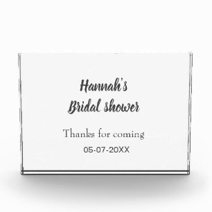 Bridal shower add name date year thanks for coming photo block