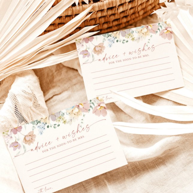 Bridal Shower Advice and Wishes Card | Wildflower  (Creator Uploaded)