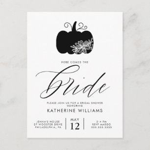BRIDAL SHOWER   Autumn Pumpkin Postcard