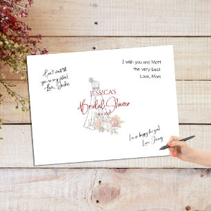 Bridal Shower Autumn Script Alternative Guest Book