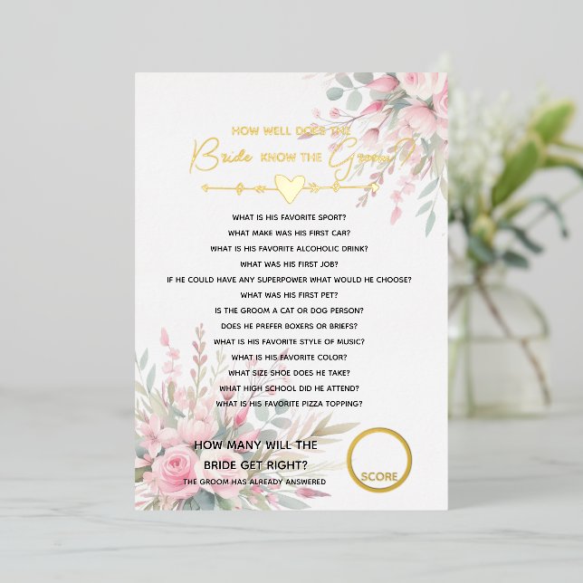 Bridal Shower Bachelorette Party Bride Know groom (Standing Front)