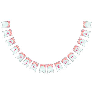 Bridal Shower Banner Light Blue Watercolor Flowers