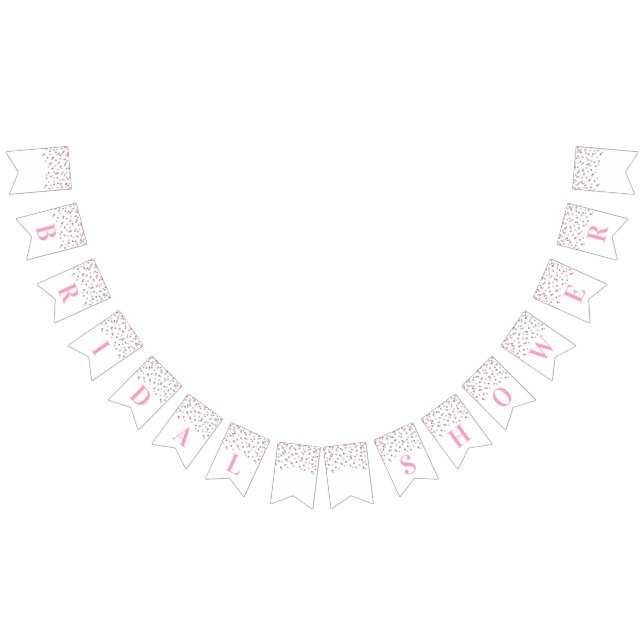Bridal Shower Banner Pink Silver Confetti (All)