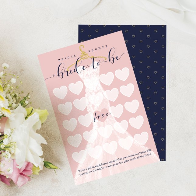 Bridal Shower Bingo Chic Wedding Dress Shower Game (Creator Uploaded)