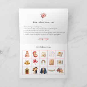 Bridal Shower Bingo Game Board10. Fun Party Holiday Card