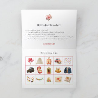 Bridal Shower Bingo Game Board13. Fun Party Holiday Card