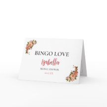 Bridal Shower Bingo Game Board2. Fun Party