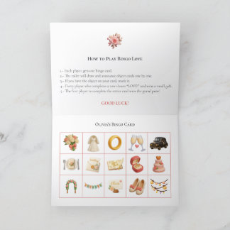 Bridal Shower Bingo Game Board4. Fun Party Holiday Card