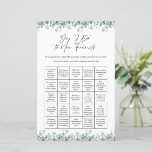 Bridal Shower Bingo Game Say I Do Game