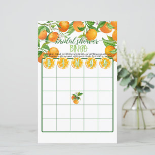 Bridal Shower BINGO - Orange