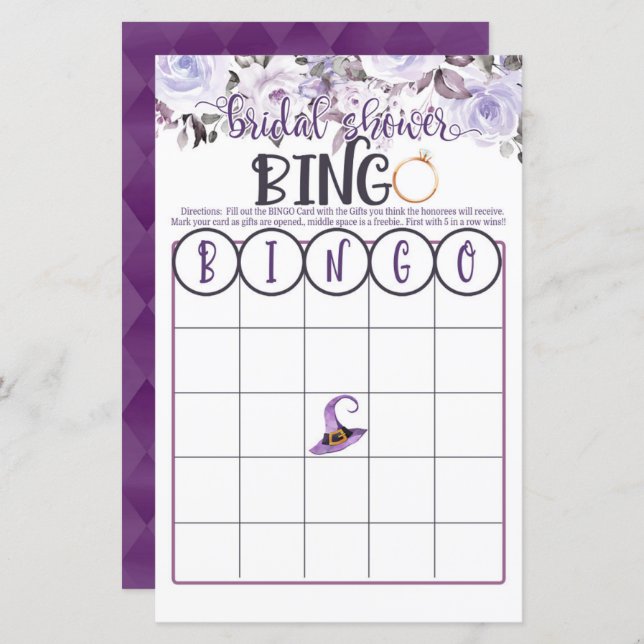 Bridal Shower BINGO This Witch is Getting Hitched (Front/Back)