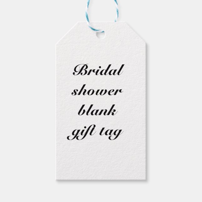 Bridal shower blank gift tag (Front)