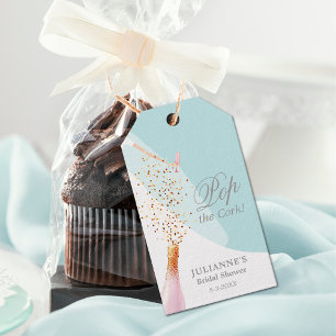 Bridal Shower Blue Favour Gift Tags