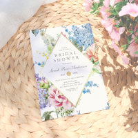 Bridal Shower | Blue & Purple Watercolor Blossom